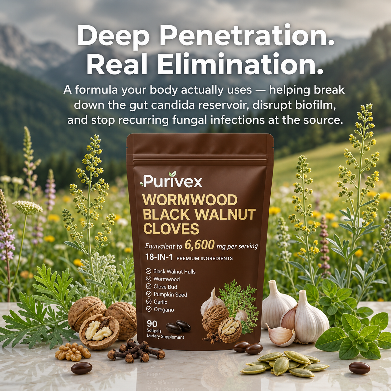 Flush Out Hidden Parasites & Larva with Wormwood Black Walnut Cloves