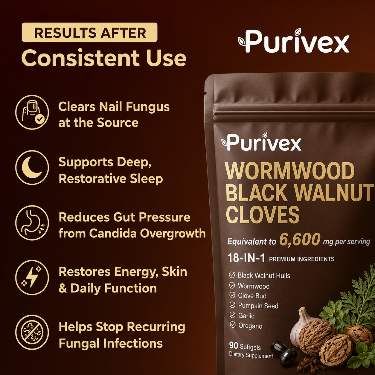 Flush Out Hidden Parasites & Larva with Wormwood Black Walnut Cloves