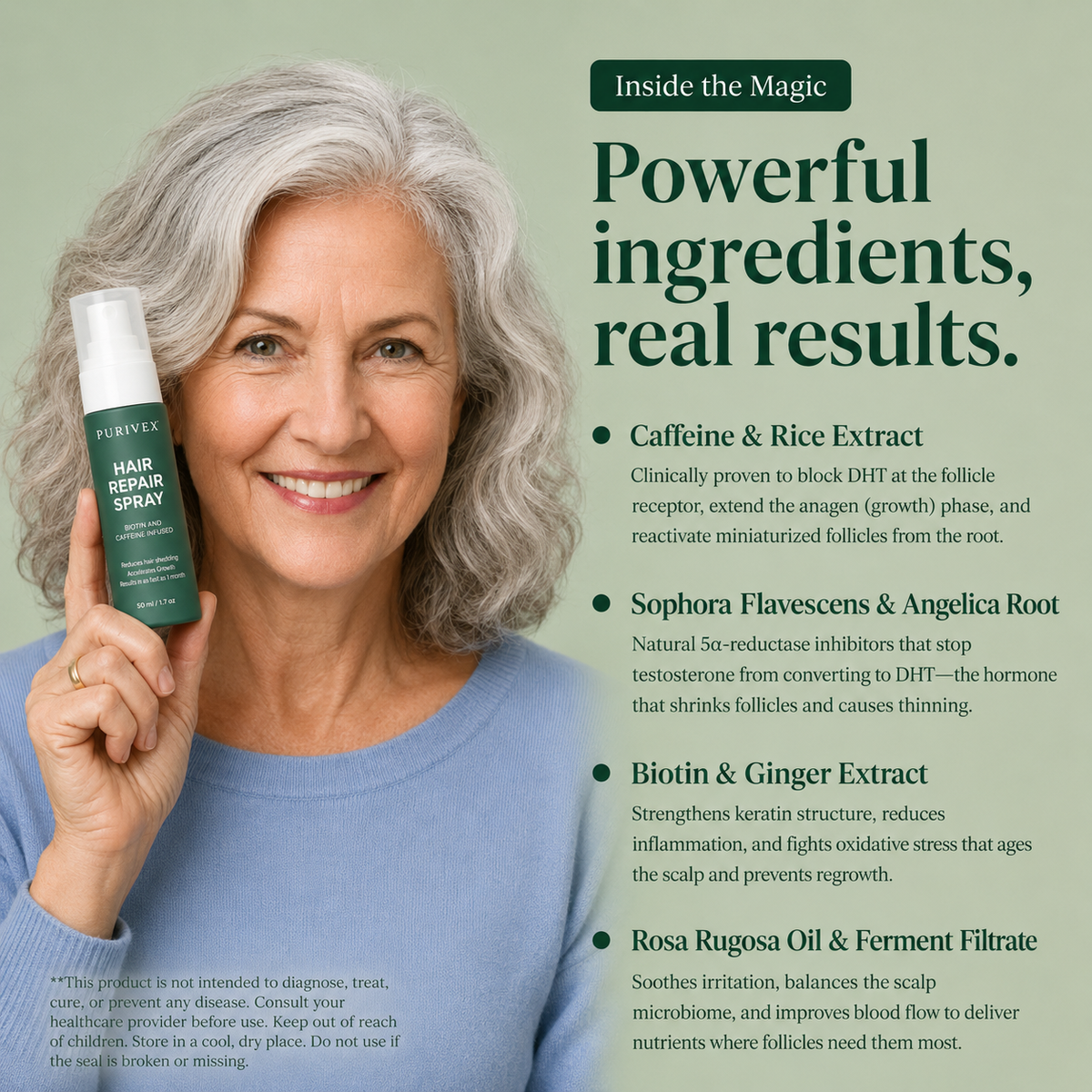 Purivex Repair Spray — Eliminates Thinning Hair